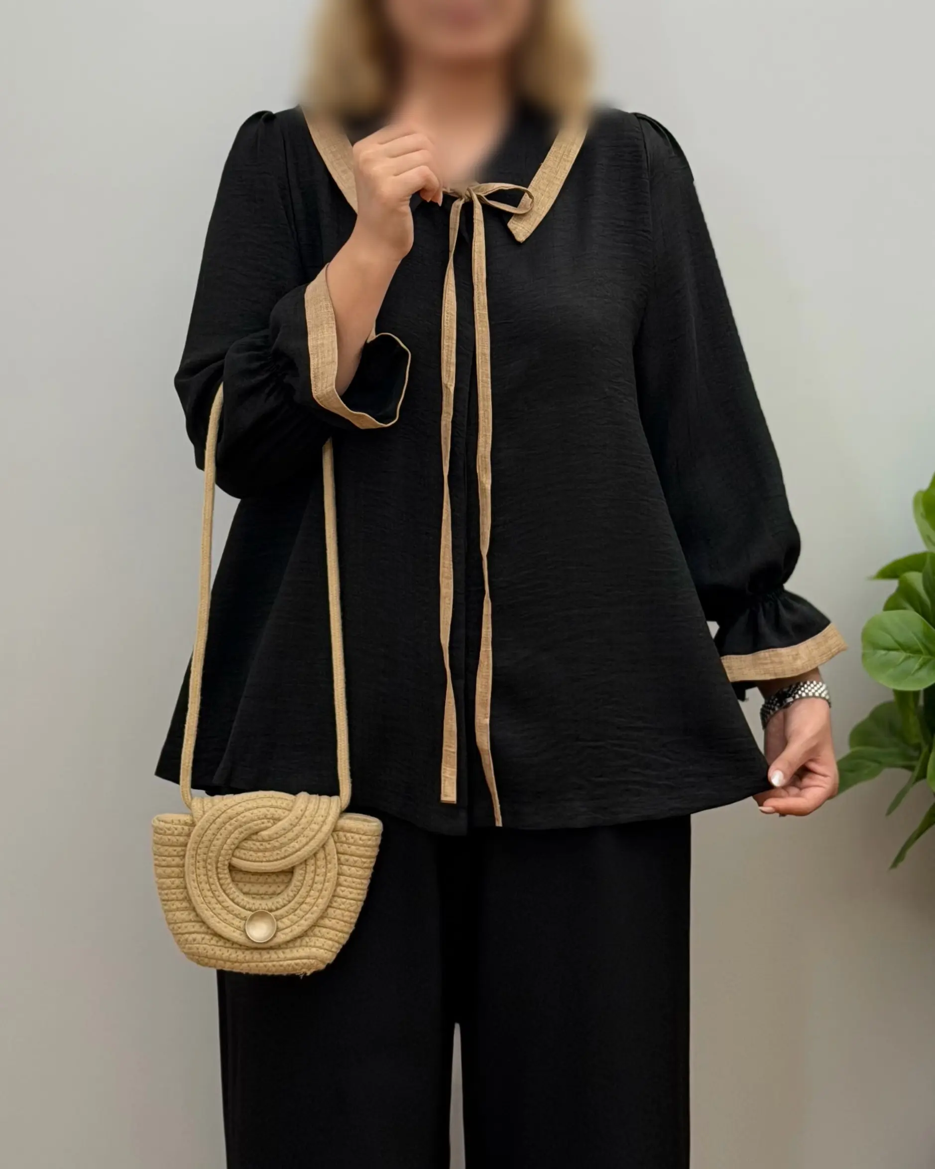 شومیز دکمه مخفی عروسکی